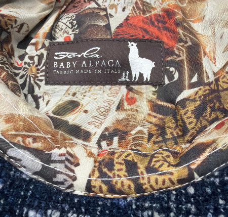 Alfonso D'est Navy Blue Speckled Kyoto 47783 - Ferla Baby Alpaca Wool