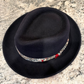 Alfonso D'est Black Wool Teardrop Fedora Hat at FunkyBrims - 47822