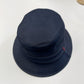 Alfonso d'Este 47895 navy blue leather Max bucket hat