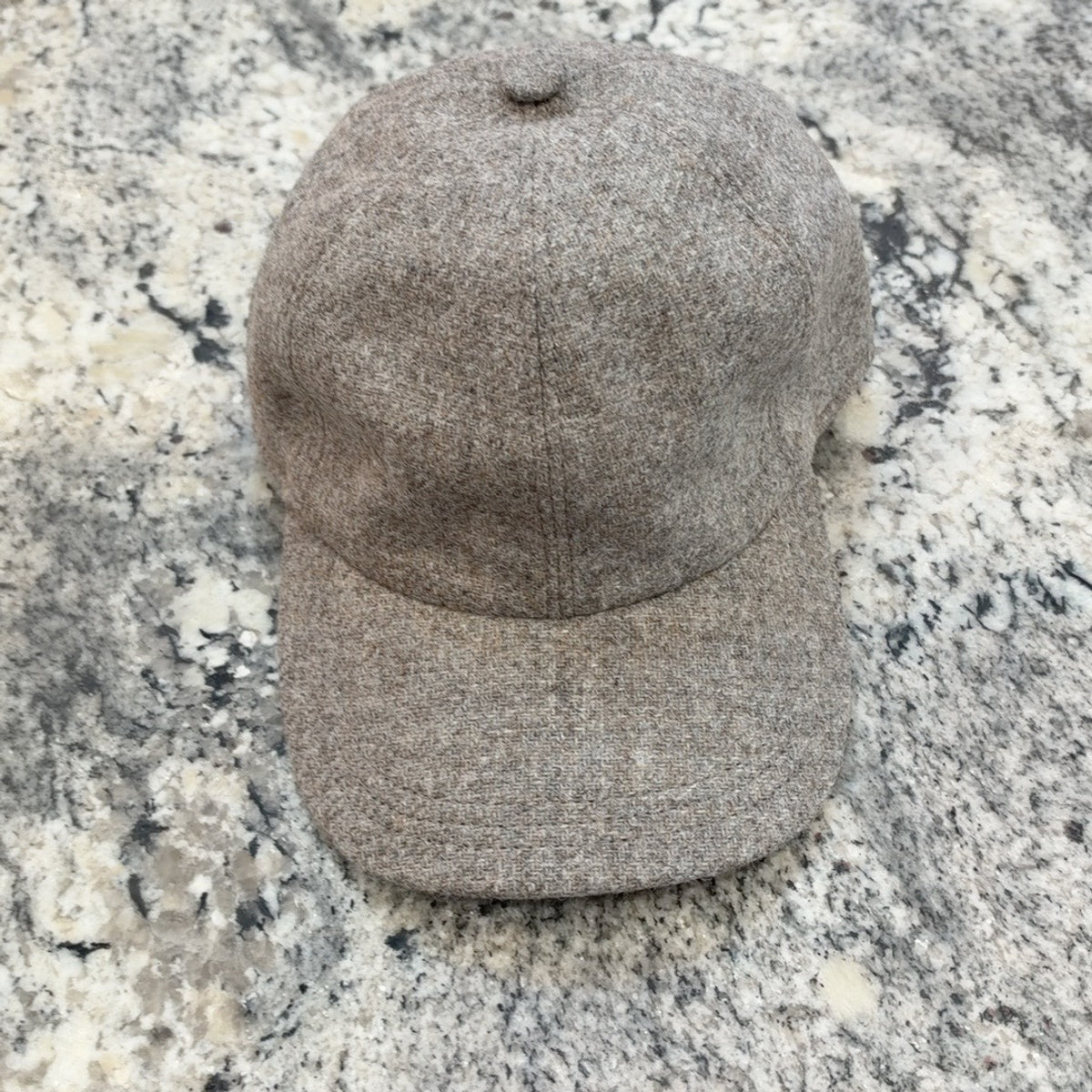 Alfonso d’Este taupe Abraham Moon virgin wool baseball cap 48190 – front view