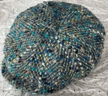 Alfonso D'este Turquoise and Blue Tweed Newsboy 48976