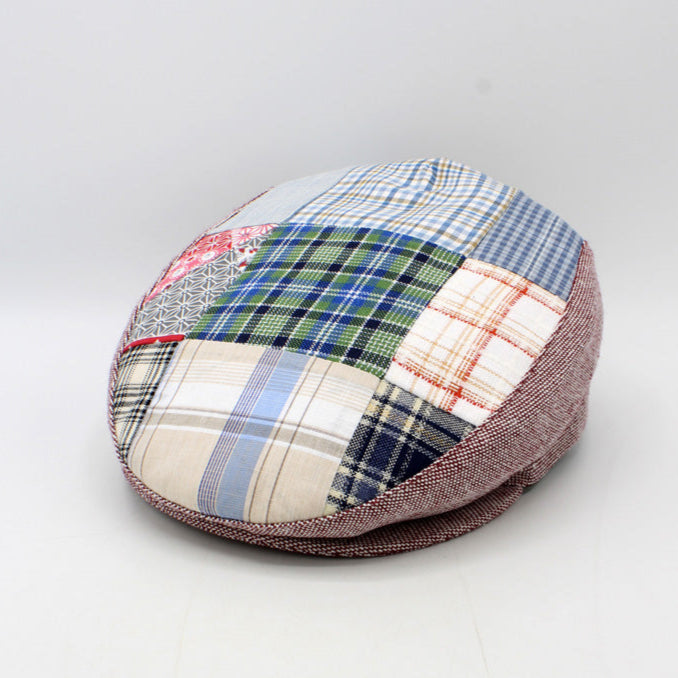 The "Red Patch" Summer Patchwork Cap by Hologramme Paris