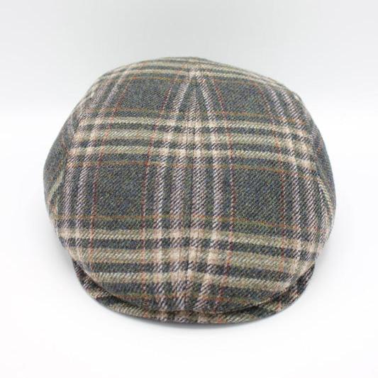 The "Green Plaid" Wool Flat Cap by Hologramme Paris