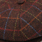 The "Rusty Bright Plaid" Wool Newsboy Cap by Hologramme Paris