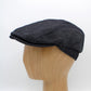 The "Shadow" - Black Denim Summer Flat Cap by Hologramme Paris