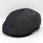 The "Shadow" - Black Denim Summer Flat Cap by Hologramme Paris