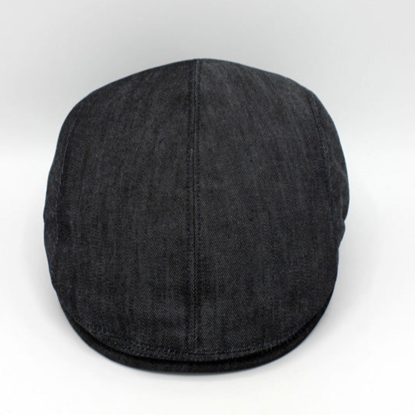 The "Shadow" - Black Denim Summer Flat Cap by Hologramme Paris