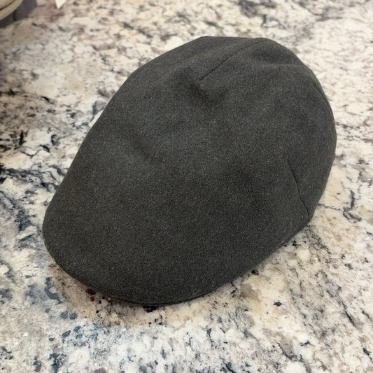 Alfonso d’Este Tirreno dark green wool blend flat cap with ear flaps 50041
