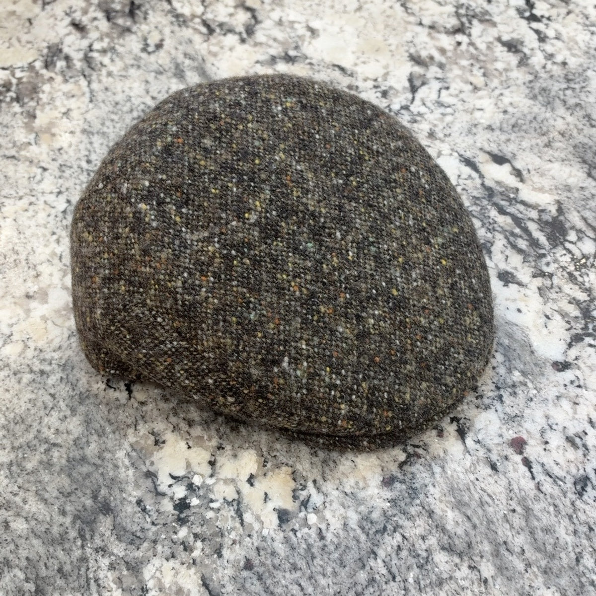 Alfonso D'Este charcoal flecked wool Rudy flat cap 51172