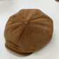 Alfonso D’Este Sinisa camel brown corduroy newsboy cap 51634