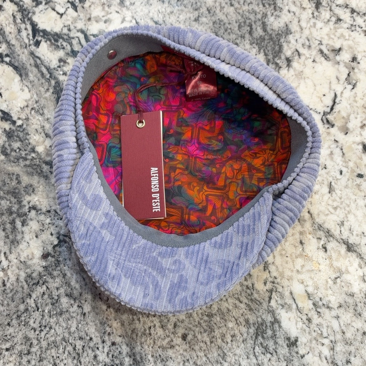 Colorful lining of Alfonso d’Este Kyoto newsboy