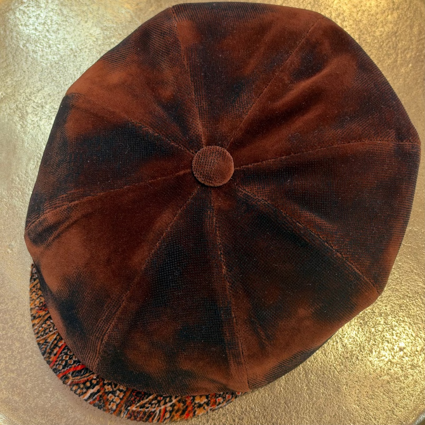 Alfonso D'Este Striking Brown / Rust Kyoto Newsboy Cap 52054