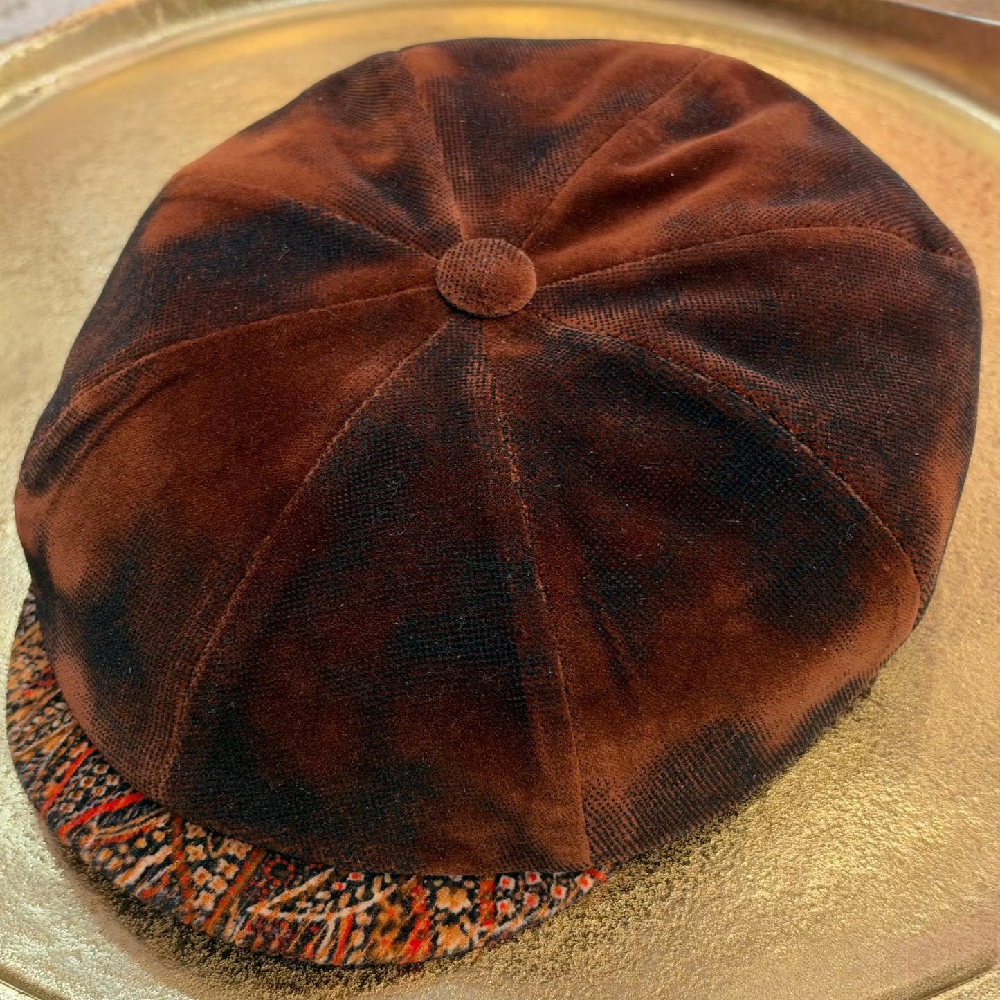 Alfonso D'Este Striking Brown / Rust Kyoto Newsboy Cap 52054