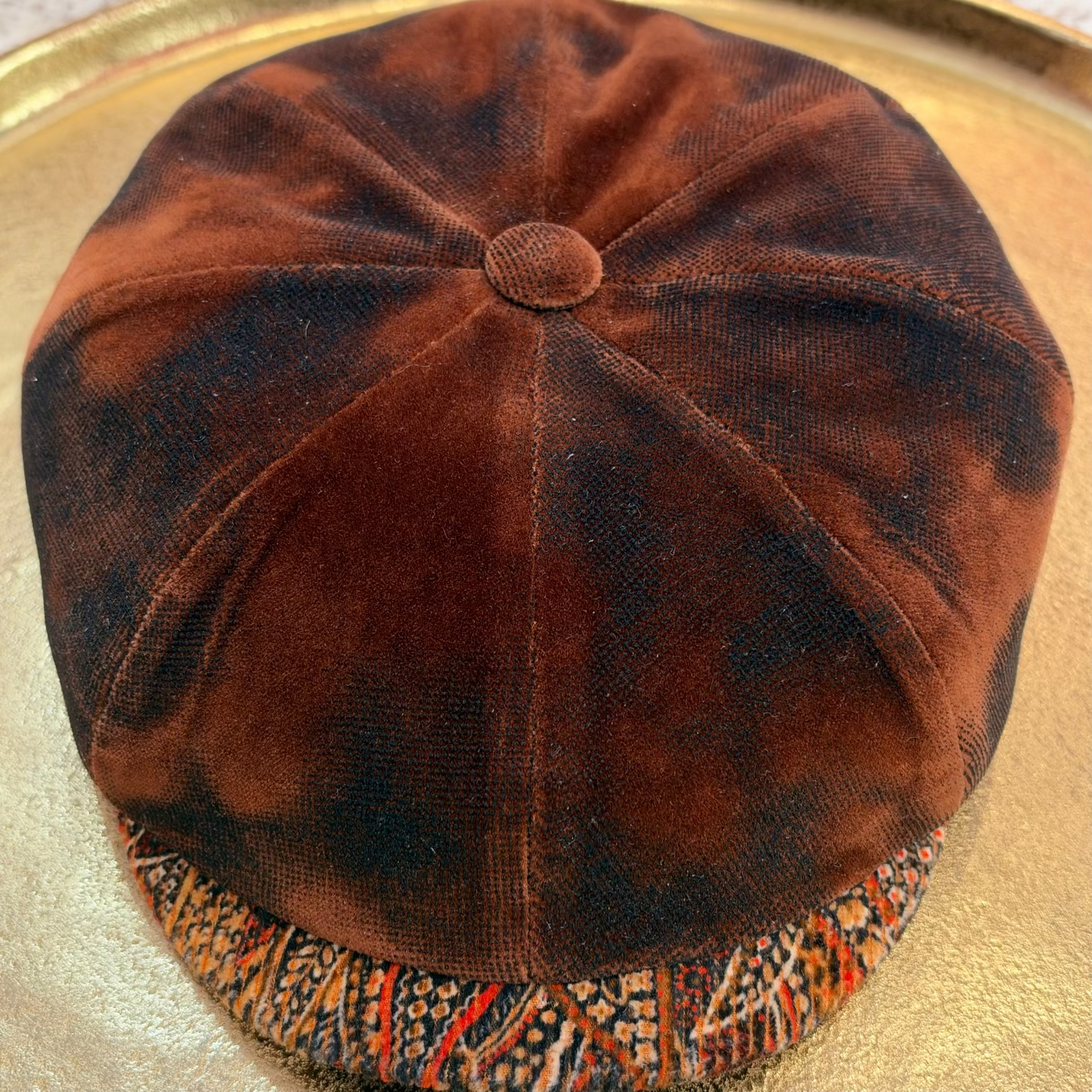 Alfonso D'Este Striking Brown / Rust Kyoto Newsboy Cap 52054