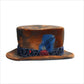 Alfonso D'est Brown Cotton Cilindro Top Hat at FunkyBrims - 52056