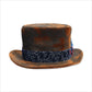 Alfonso D'est Brown Cotton Cilindro Top Hat at FunkyBrims - 52056