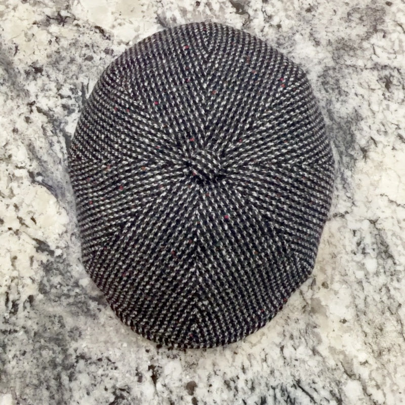 Alfonso d’Este Napoli flecked virgin wool newsboy 52263, top view
