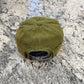Adjustable buckle at the back of green denim Docker cap 52454