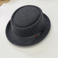 Alfonso D'Este gray wool Music Man pork pie hat 52771