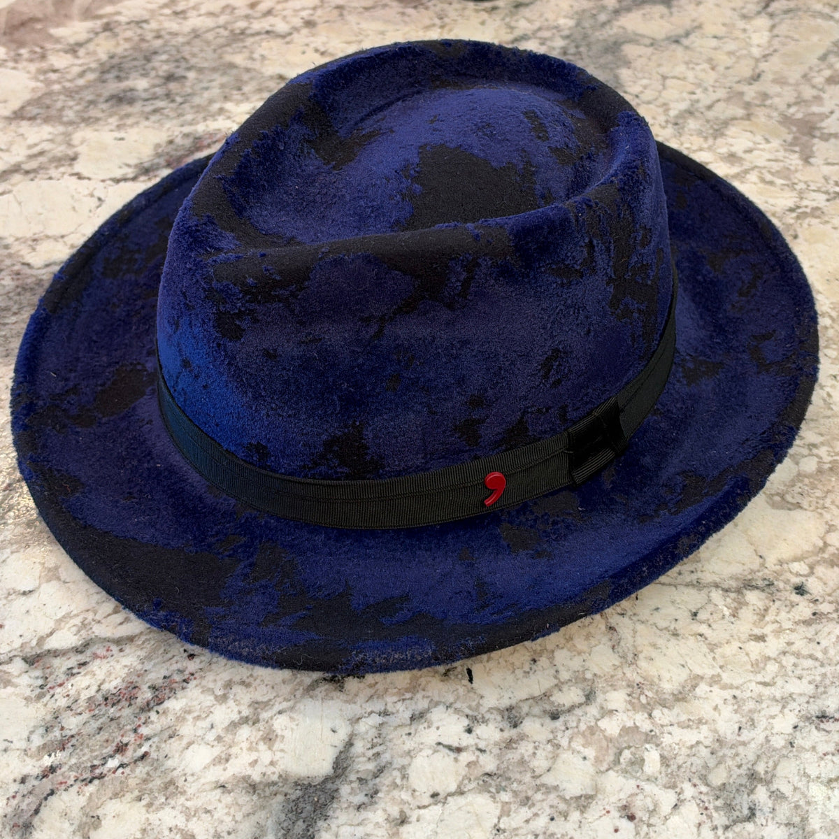 Alfonso D'est Unique Cobalt Blue Fedora at FunkyBrims - 52777