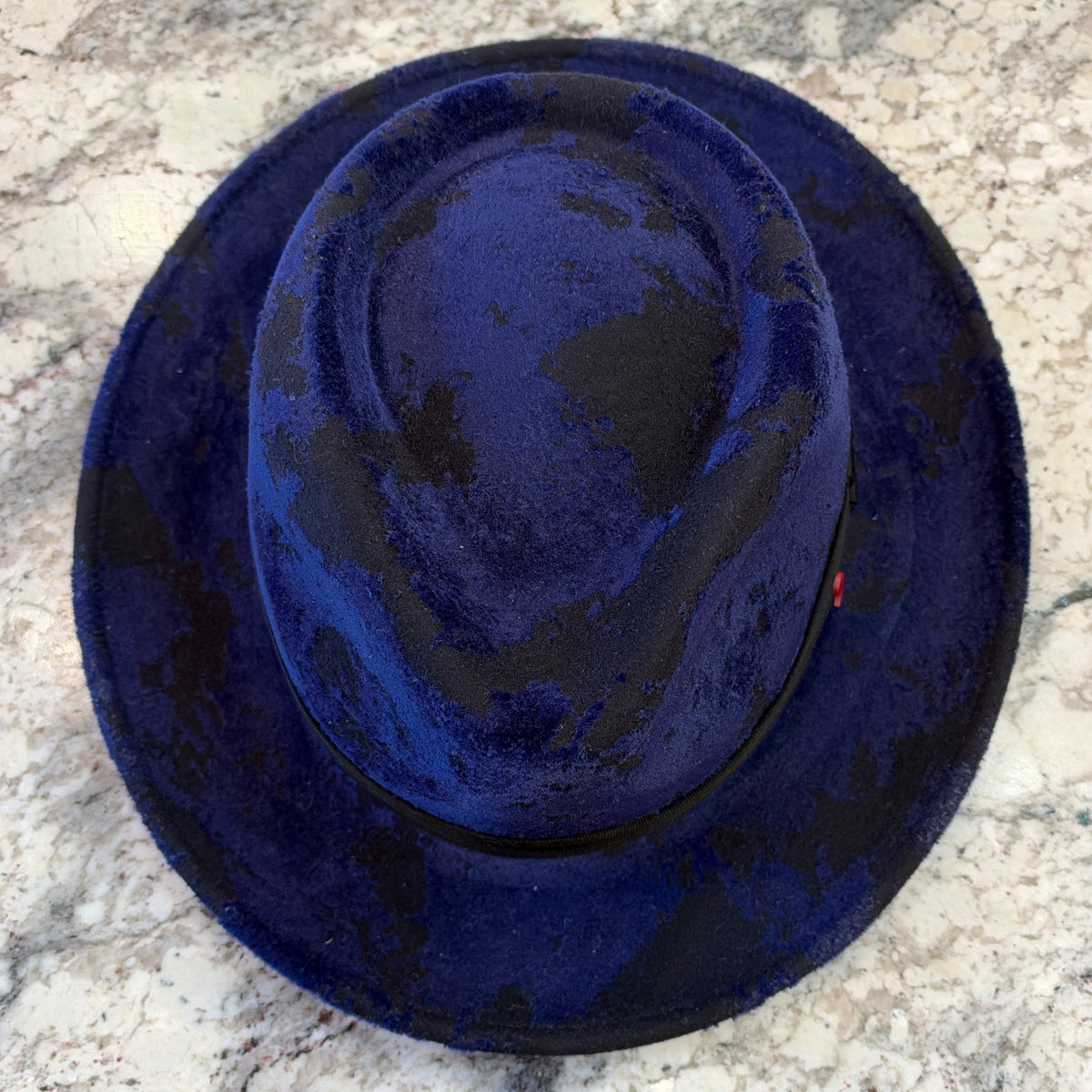 Alfonso D'est Unique Cobalt Blue Fedora at FunkyBrims - 52777
