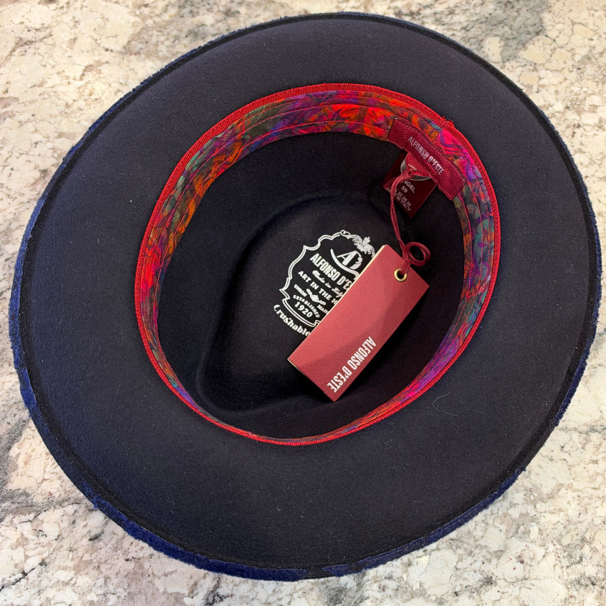 Alfonso D'est Unique Cobalt Blue Fedora at FunkyBrims - 52777