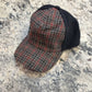 Alfonso d’Este 53194 gray check and red windowpane snapback cap with black panels