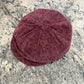 Alfonso d’Este Krizia burgundy cotton corduroy newsboy cap 53707, front angle