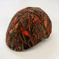 Alfonso D'Este Orange Paisley Flat Cap 54720