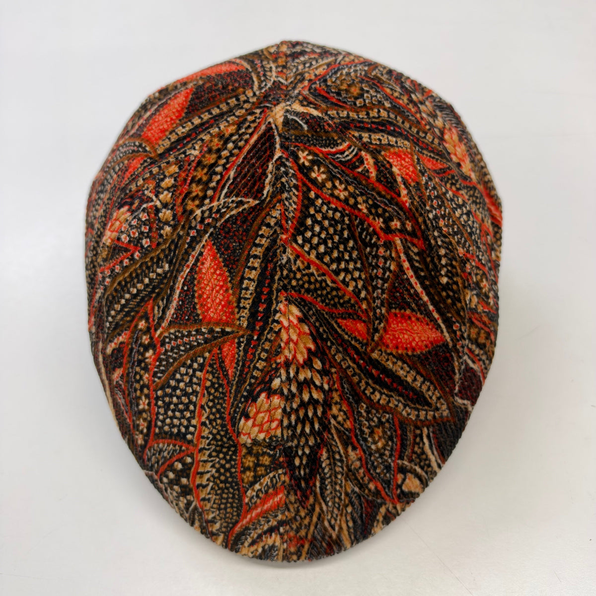 Alfonso D'Este Orange Paisley Flat Cap 54720