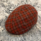 Alfonso D'Este "Siena Plaid" Oranges and Reds- Hanover Split Flat Cap 55137