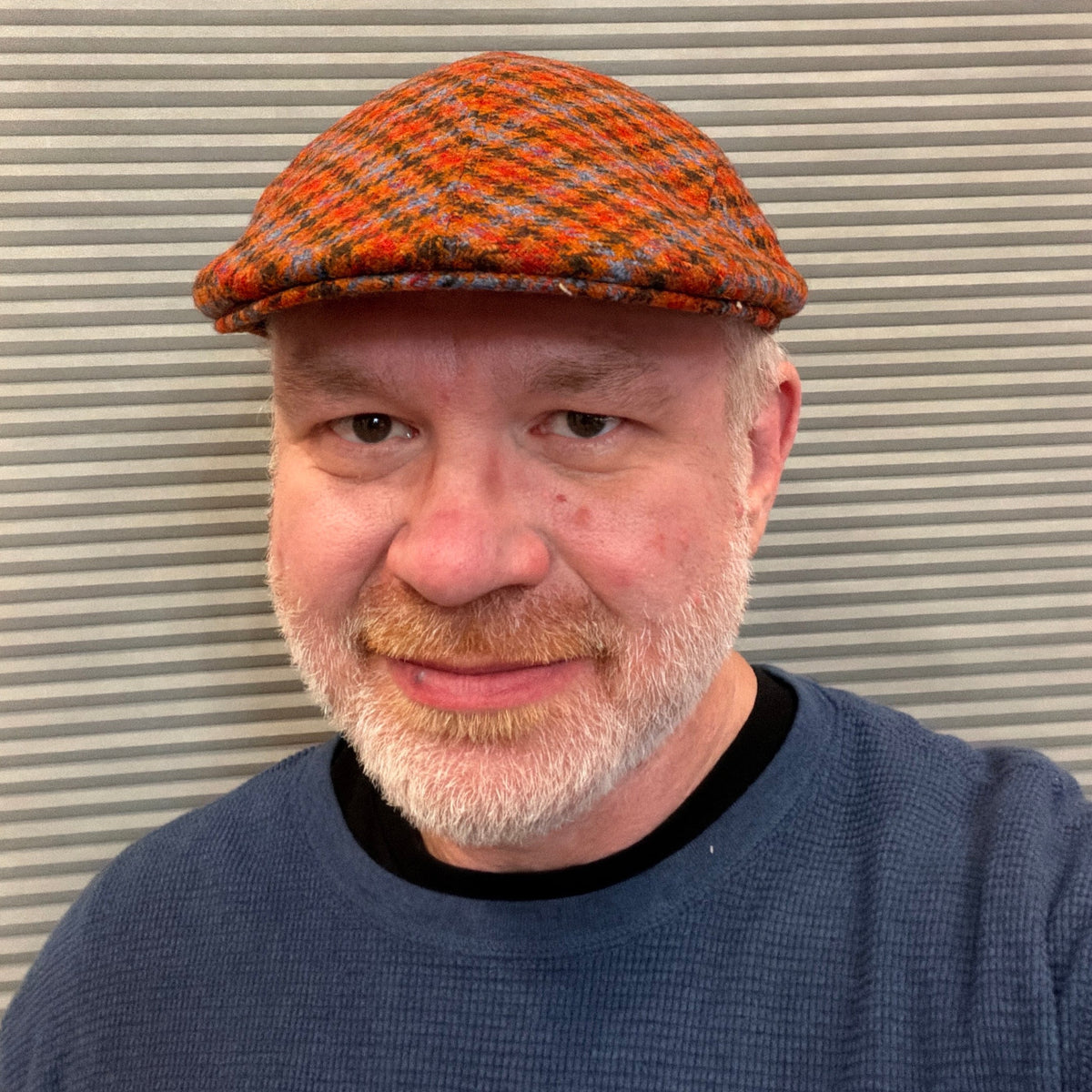 Alfonso D'Este "Siena Plaid" Oranges and Reds- Hanover Split Flat Cap 55137