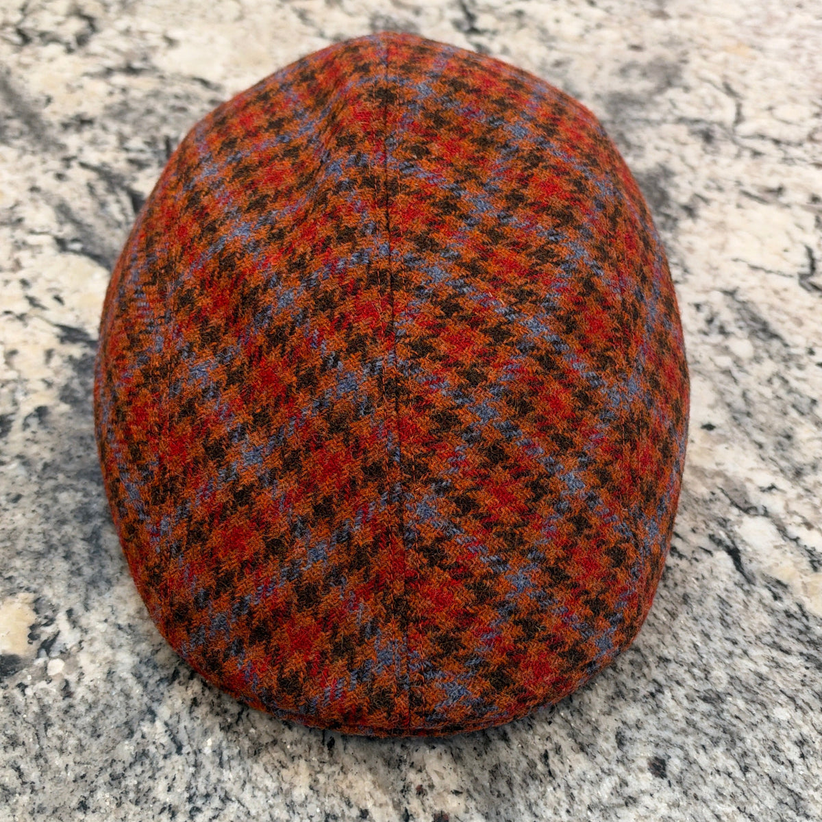 Alfonso D'Este "Siena Plaid" Oranges and Reds- Hanover Split Flat Cap 55137