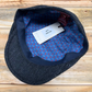Alfonso D'est Gray Herringbone Flat Cap 55457 - 100% Virgin Wool