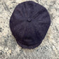 Alfonso d’Este Kyoto deep purple herringbone wool and cashmere newsboy 55546, top view