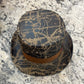 Cilindro 56053 distressed leather top hat crown and brim view