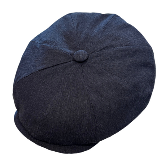 The Summer "Garrison" - Navy Blue Newsboy Cap by Hologramme Paris