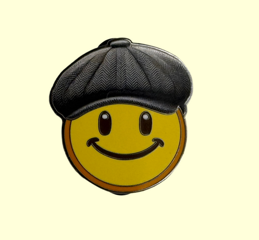The Smiley Shelby Cap Pin by FunkyBrims