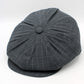 The "Birmingham Summer" - Dark Gray Plaid Newsboy Cap by Hologramme Paris