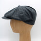 The "Birmingham Summer" - Dark Gray Plaid Newsboy Cap by Hologramme Paris