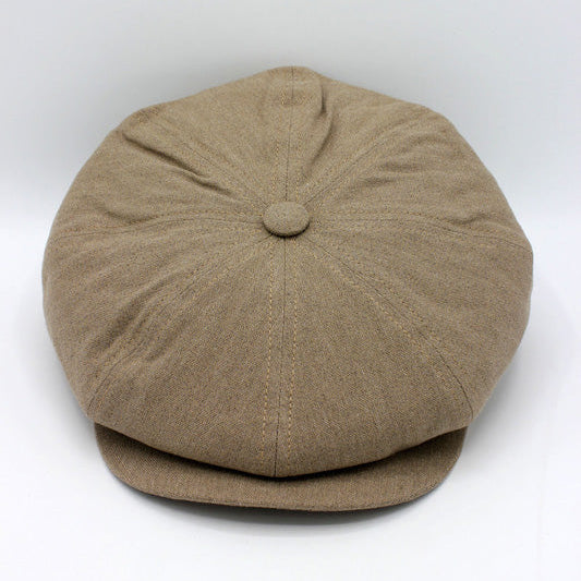The "Birmingham Summer" - Beige Newsboy Cap by Hologramme Paris