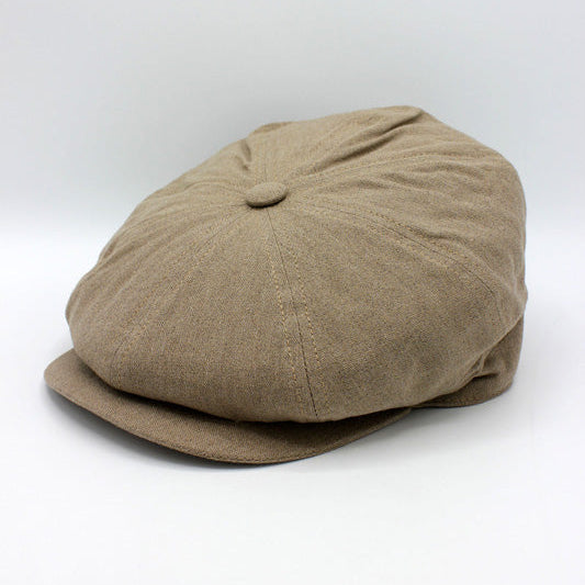 The "Birmingham Summer" - Beige Newsboy Cap by Hologramme Paris