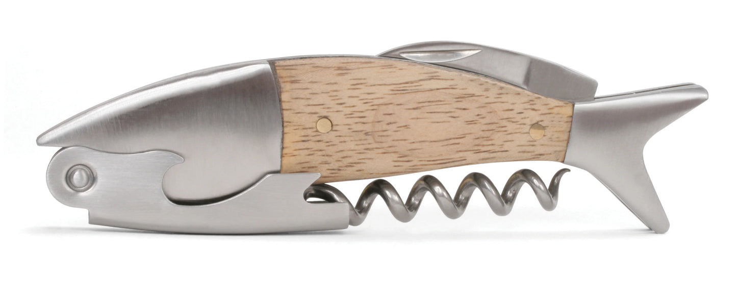Light Wood Fish Corkscrew