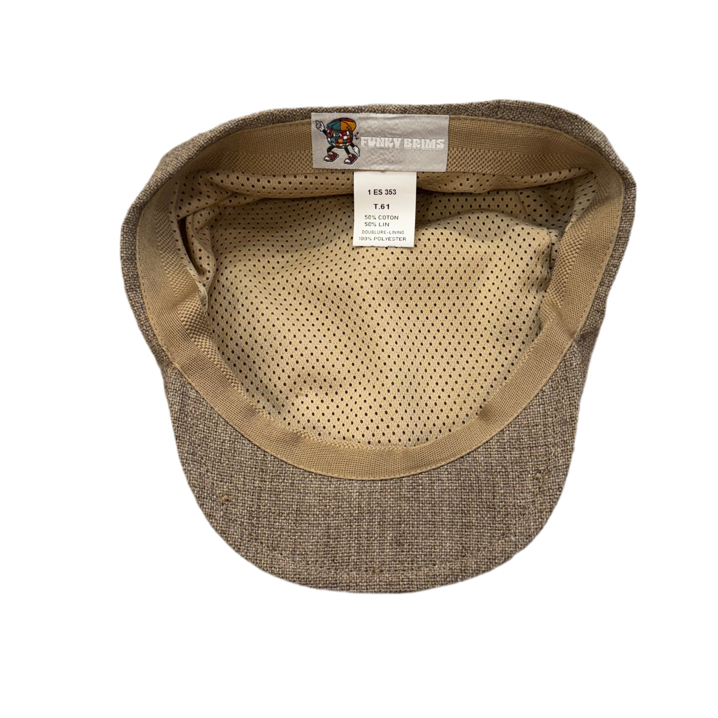 The “Tan Mesh” Split Panel Flat Cap by FunkyBrims
