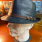 Balboa Black Leather Fedora Hat