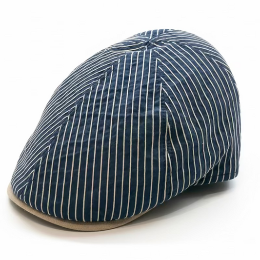 The Coastline Navy Blue Summer Scally cap by FunkyBrims.