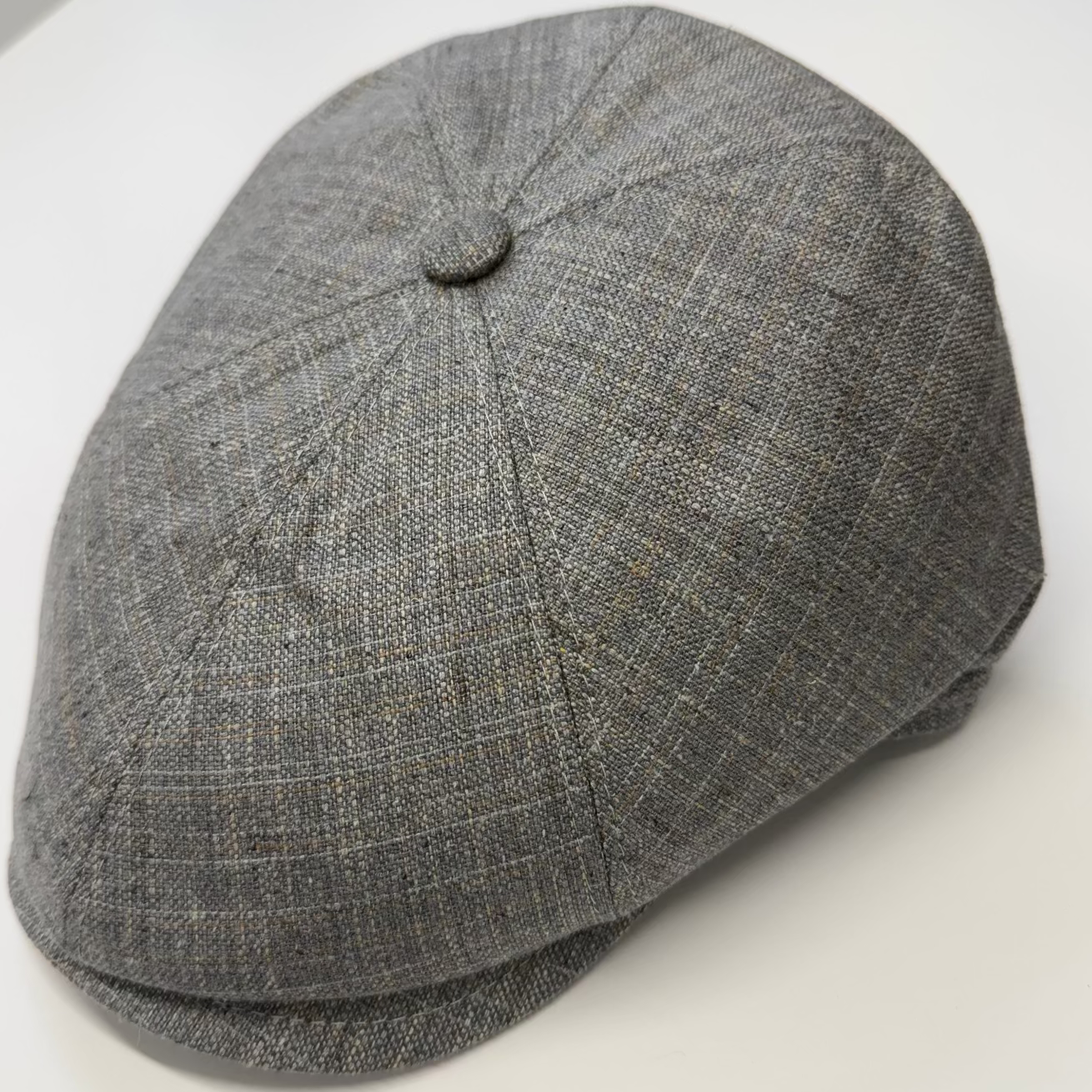Como Pewter Silk Newsboy Cap from FunkyBrims in Gray / Silver.