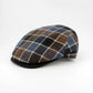 Crossroads Slate & Whiskey wool flat cap by Hologramme Paris - view 1
