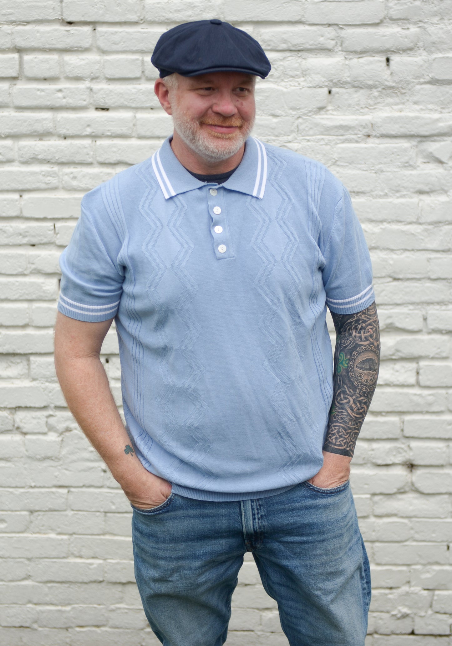 The Summer "Garrison" - Navy Blue Newsboy Cap by Hologramme Paris