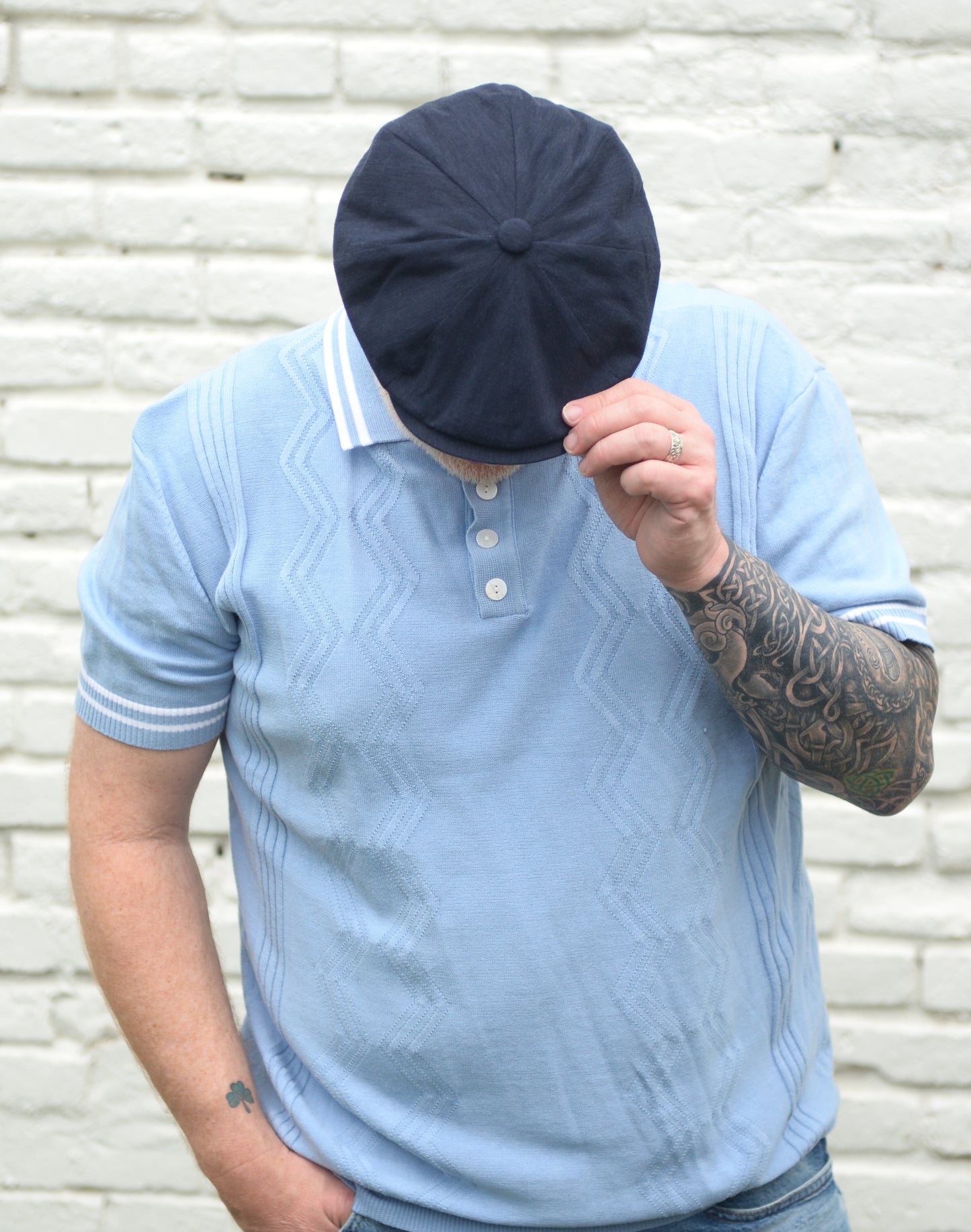 The Summer "Garrison" - Navy Blue Newsboy Cap by Hologramme Paris